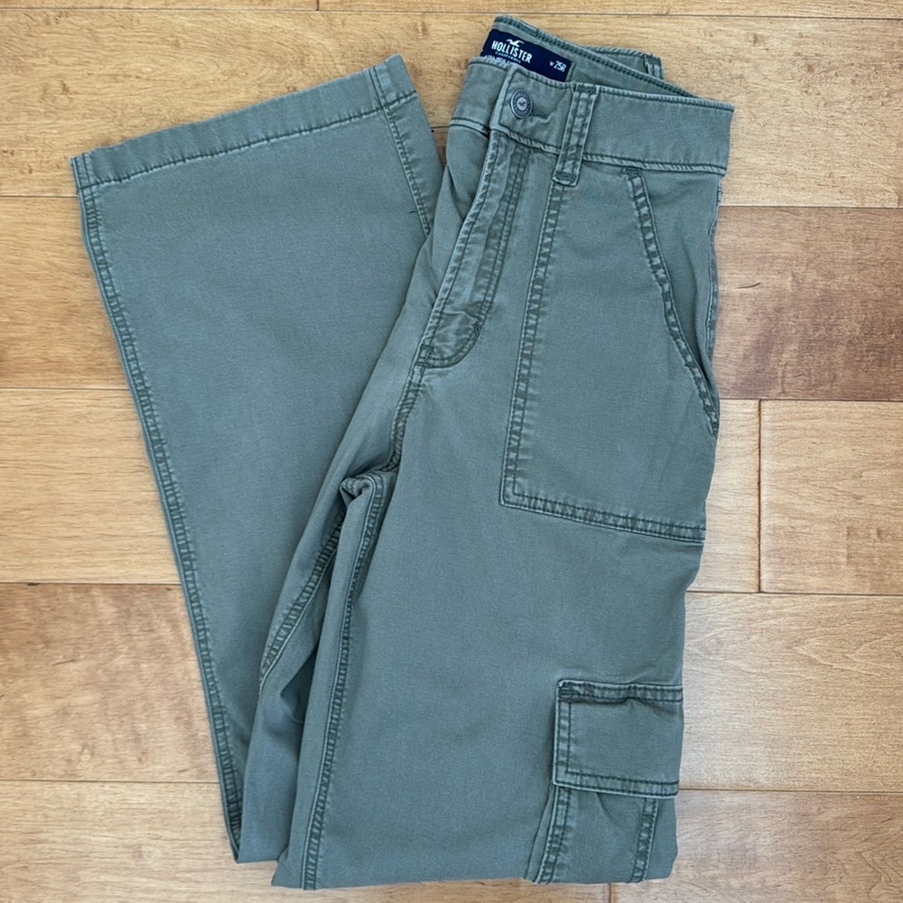 Hollister Olive Wide Leg Pants